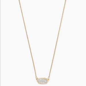 Lisa Pendant Necklace In Pave Diamond And 14k Yellow Gold